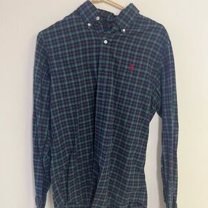 Ralph Lauren Green and Blue Plaid Shirt